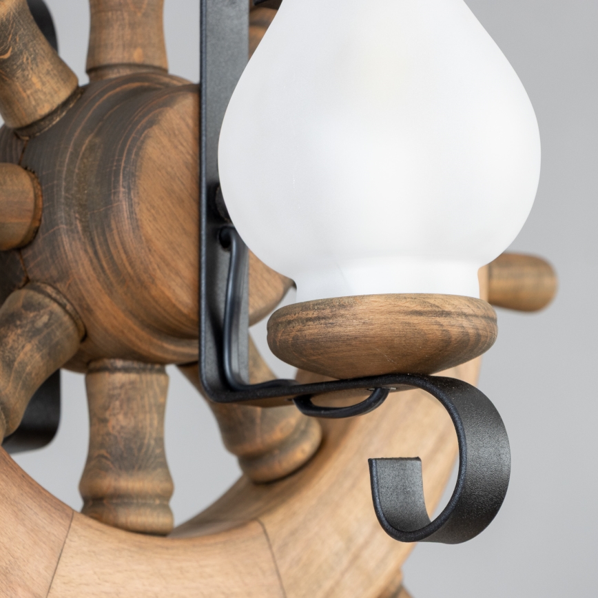 Brilagi - Lámpara colgante con cadena TIMONA 2xE14/40W/230V haya