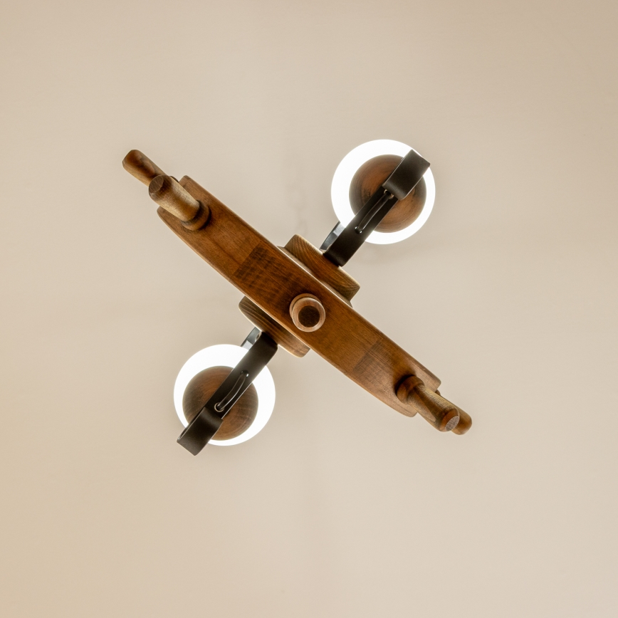 Brilagi - Lámpara colgante con cadena TIMONA 2xE14/40W/230V haya