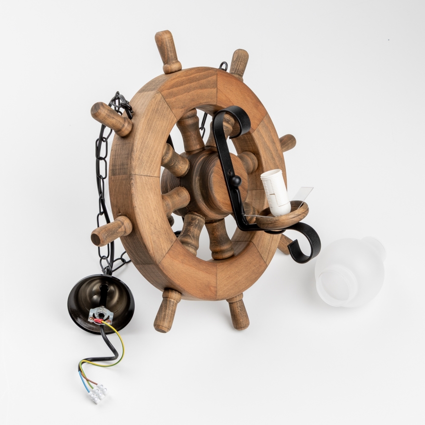 Brilagi - Lámpara colgante con cadena TIMONA 2xE14/40W/230V haya