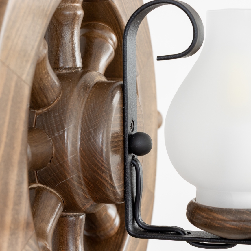 Brilagi - Lámpara colgante con cadena TIMONA 2xE14/40W/230V haya/nogal