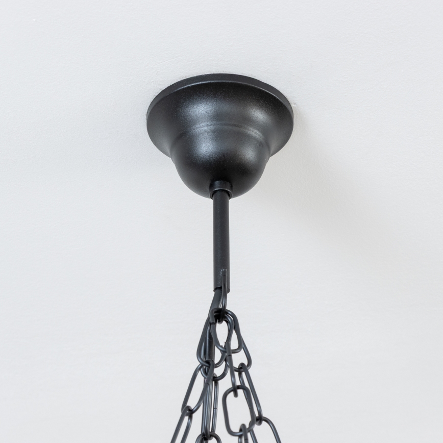 Brilagi - Lámpara colgante con cadena TIMONA 4xE14/40W/230V Ø 50 cm haya/nogal