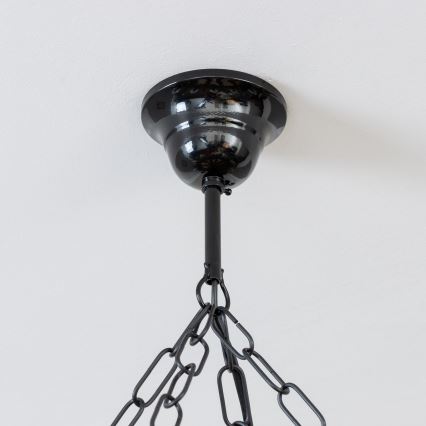 Brilagi - Lámpara colgante con cadena TIMONA 8xE14/40W/230V Ø 70 cm haya