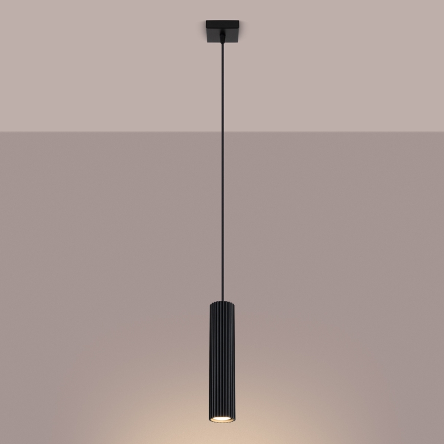 Brilagi - Lámpara colgante CRESTO 1xGU10/10W/230V negro