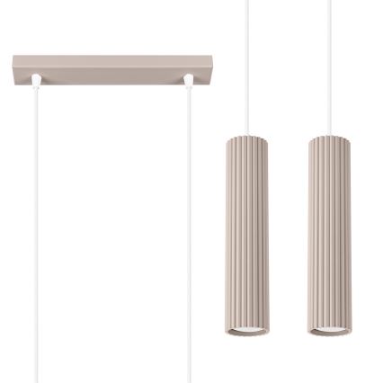 Brilagi - Lámpara colgante CRESTO 2xGU10/10W/230V taupe
