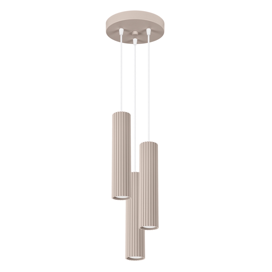Brilagi - Lámpara colgante CRESTO 3xGU10/10W/230V taupe