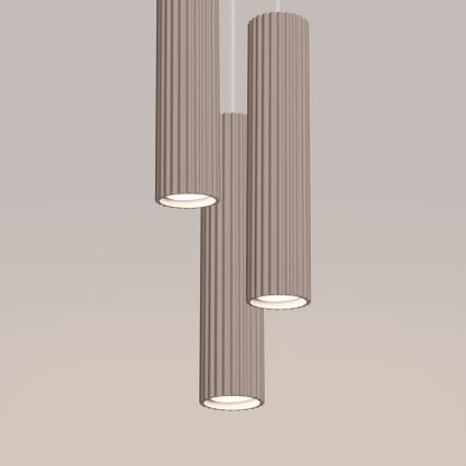 Brilagi - Lámpara colgante CRESTO 3xGU10/10W/230V taupe