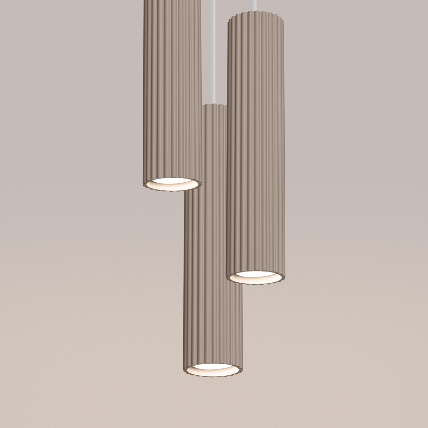 Brilagi - Lámpara colgante CRESTO 3xGU10/10W/230V taupe