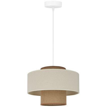 Brilagi - Lámpara colgante con cable DALLAS 1xE27/15W/230V Ø 30 cm marrón/crema/blanco