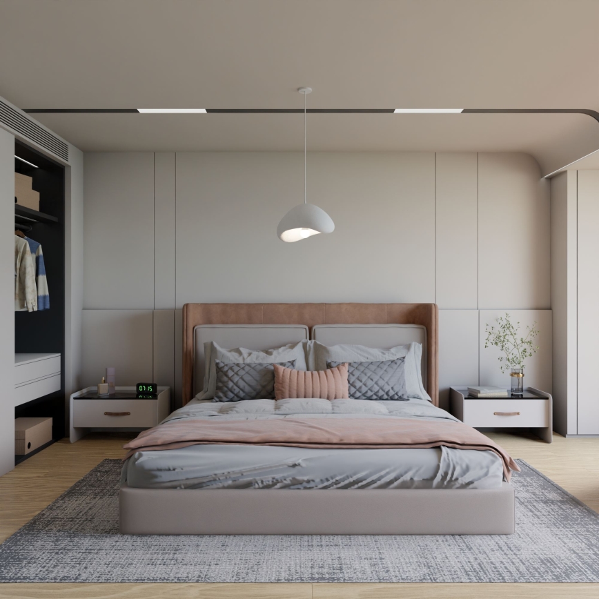 Brilagi - Lámpara colgante de cable WABI SABI 1xE27/40W/230V Ø 33 cm blanca