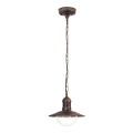 Brilagi - Lámpara colgante de exterior MOLDE 1xE27/60W IP44, acabado bronce con pátina