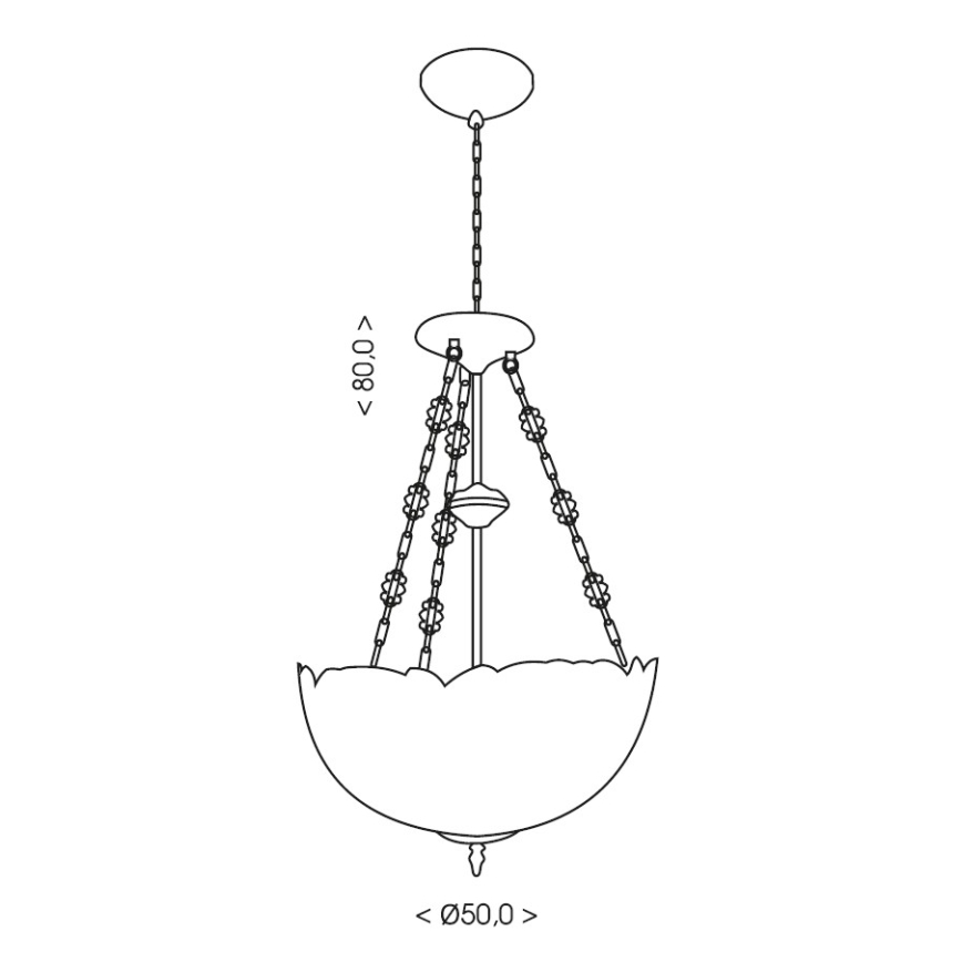 Brilagi - Lámpara colgante de vitral estilo Tiffany con cadena JUNGLE 3xE27/60W/230V Ø 50 cm