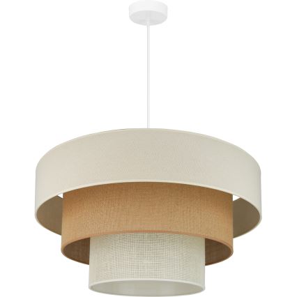 Brilagi - Lámpara colgante con cable DENVER LUNETA 1xE27/15W/230V diámetro 60 cm beige/marrón/crema