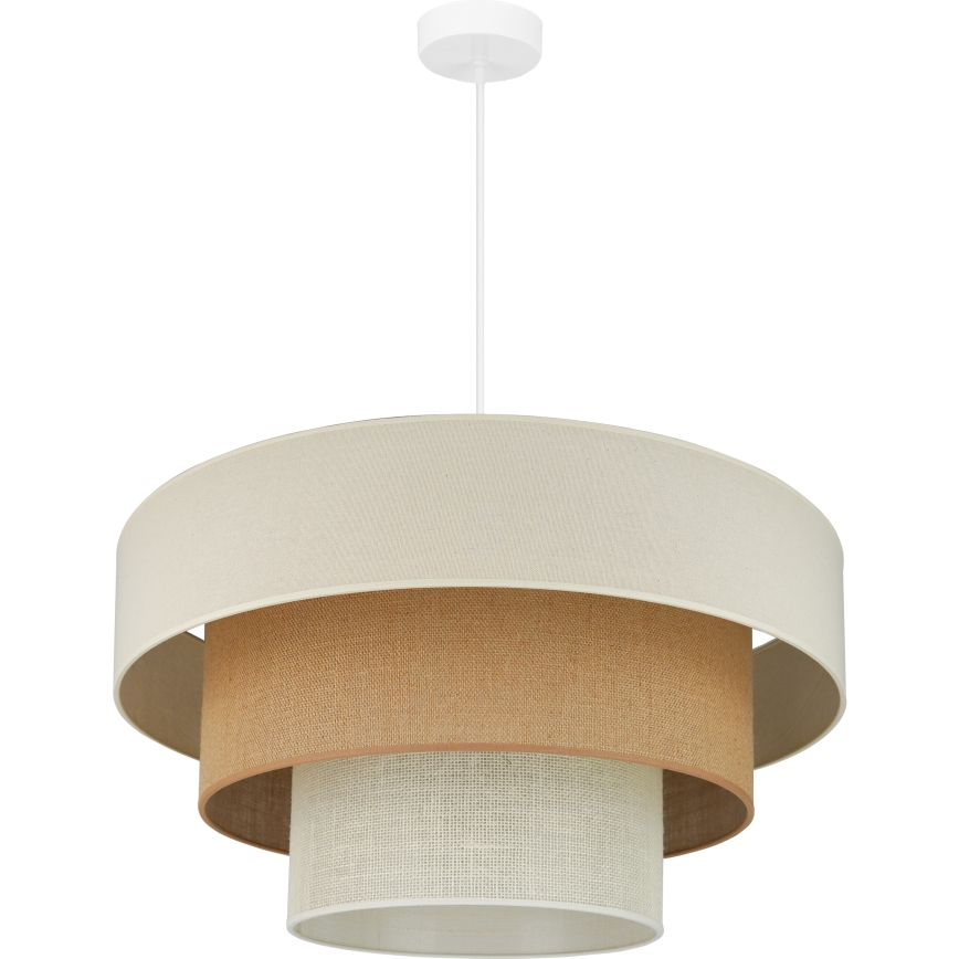 Brilagi - Lámpara colgante con cable DENVER LUNETA 1xE27/15W/230V diámetro 60 cm beige/marrón/crema