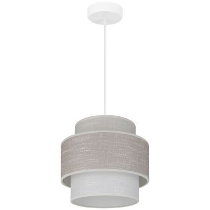 Brilagi - Lámpara colgante DOVER SPACE 1xE27/15W/230V diá. 25 cm gris/color crema
