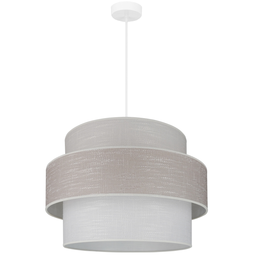 Brilagi - Lámpara colgante DOVER SPACE 1xE27/15W/230V diá. 50 cm gris/color crema