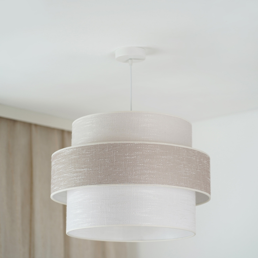 Brilagi - Lámpara colgante DOVER SPACE 1xE27/15W/230V diá. 50 cm gris/color crema