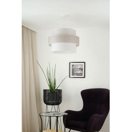 Brilagi - Lámpara colgante DOVER SPACE 1xE27/15W/230V diá. 50 cm gris/color crema