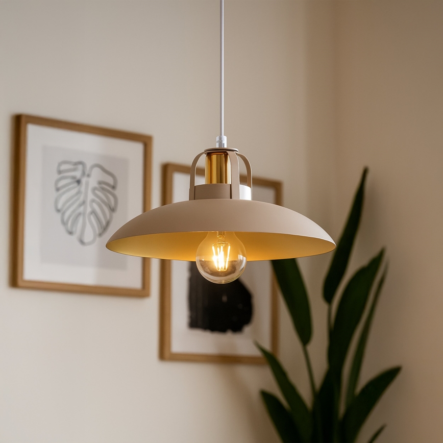 Brilagi - Lámpara colgante FLAMENGO 1xE27/60W/230V beige
