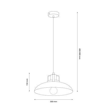 Brilagi - Lámpara colgante FLAMENGO 1xE27/60W/230V beige