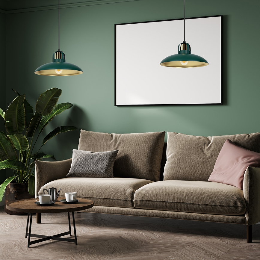 Brilagi - Lámpara colgante FLAMENGO 1xE27/60W/230V verde