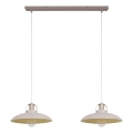 Brilagi - Lámpara colgante FLAMENGO 2xE27/60W/230V beige