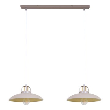 Brilagi - Lámpara colgante FLAMENGO 2xE27/60W/230V beige