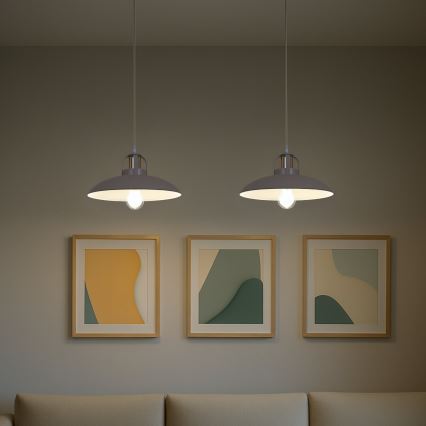 Brilagi - Lámpara colgante FLAMENGO 2xE27/60W/230V beige