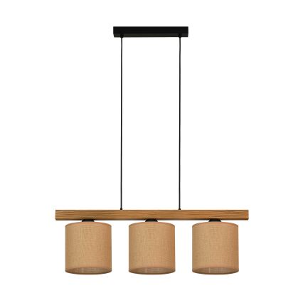 Brilagi - Lámpara colgante FOREST 3xE27/15W/230V pino/marrón/negro