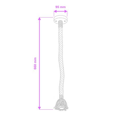 Brilagi - Lámpara colgante KOS 1xE27/60W/230V haya
