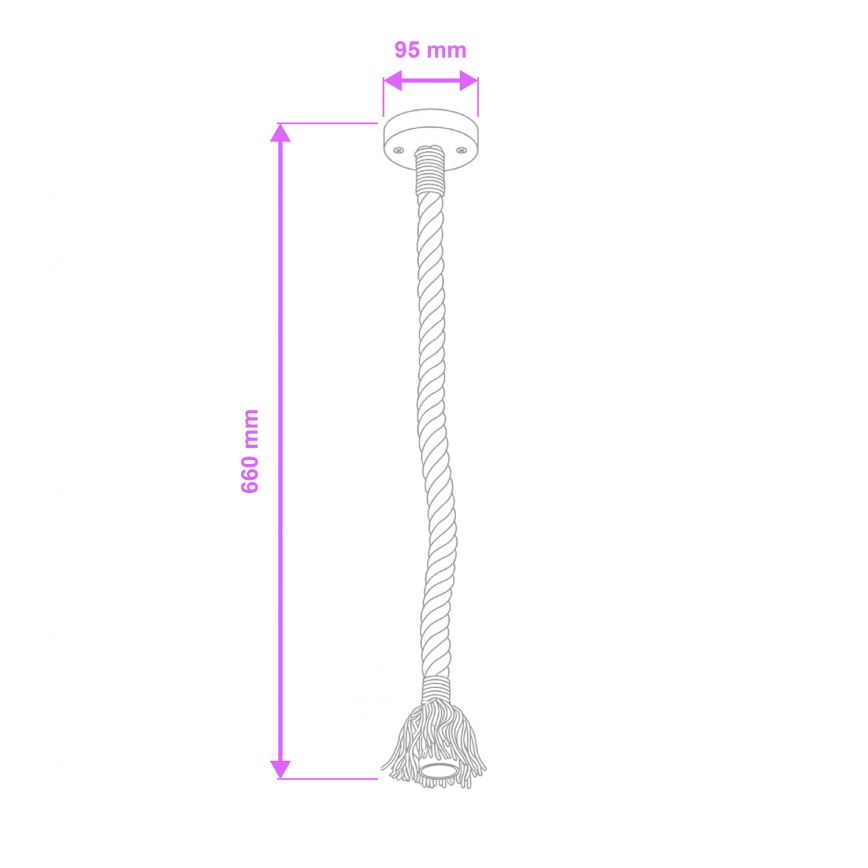 Brilagi - Lámpara colgante KOS 1xE27/60W/230V haya