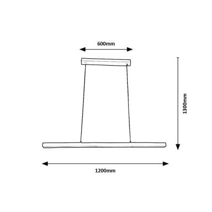 Brilagi - Lámpara colgante LED AXIS LED/30W/230V 120 cm blanca