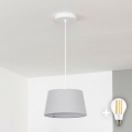 Brilagi - Lámpara colgante LED CERIA 1xE27/40W/230V, diámetro 25 cm, gris