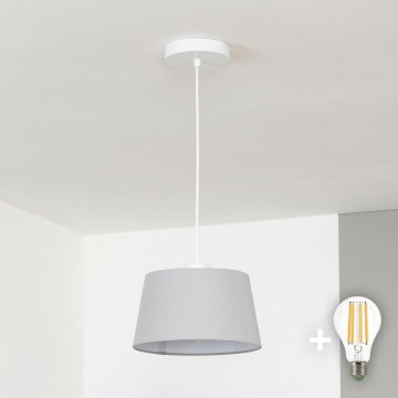 Brilagi - Lámpara colgante LED CERIA 1xE27/40W/230V, diámetro 25 cm, gris