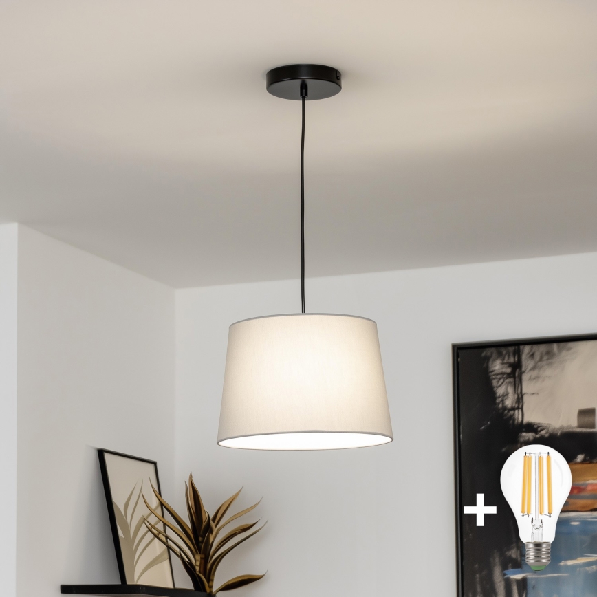 Brilagi - Lámpara colgante LED CERIA 1xE27/40W/230V Ø 30 cm, gris