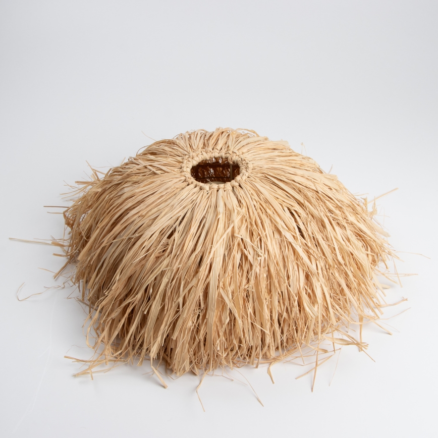 Brilagi - Lámpara colgante LED CERIA BOHO 1xE27/40W/230V Ø 40 cm rafia