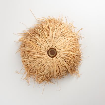 Brilagi - Lámpara colgante LED CERIA BOHO 1xE27/40W/230V Ø 40 cm rafia