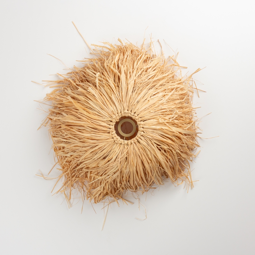 Brilagi - Lámpara colgante LED CERIA BOHO 1xE27/40W/230V Ø 40 cm rafia