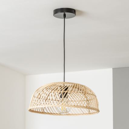 Brilagi - Lámpara colgante LED CERIA BOHO con cable 1xE27/40W/230V, diámetro 40 cm, ratán