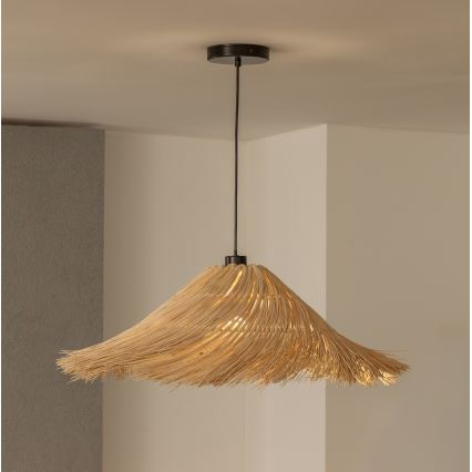 Brilagi - Lámpara colgante LED CERIA BOHO con cable 1xE27/40W/230V Ø 100 cm ratán