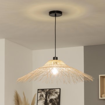 Brilagi - Lámpara colgante LED CERIA BOHO con cable 1xE27/40W/230V Ø 70 cm bambú