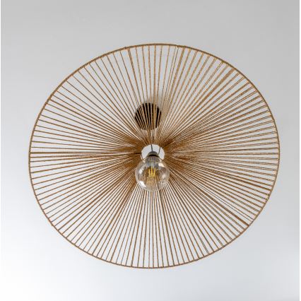 Brilagi - Lámpara colgante LED CERIA BOHO con cable 1xE27/40W/230V Ø 90 cm marrón