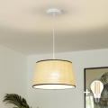 Brilagi - Lámpara colgante LED CERIA con cable 1xE27/40W/230V, diámetro 35 cm, beige