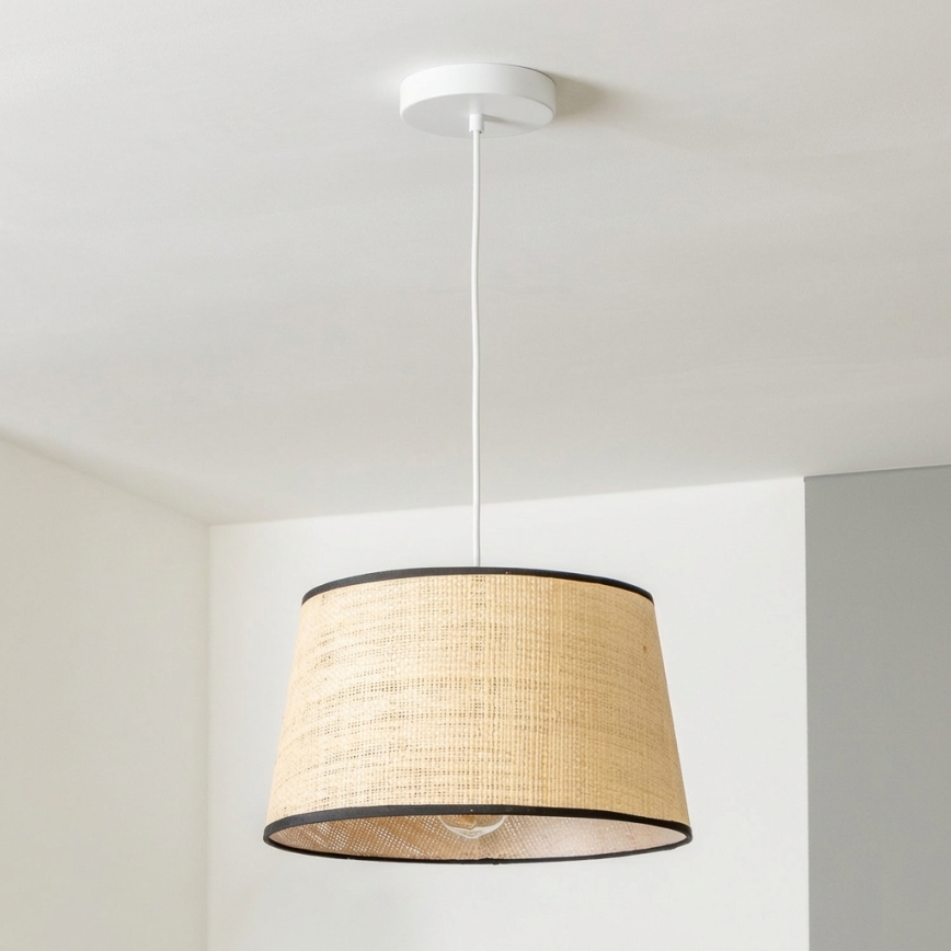 Brilagi - Lámpara colgante LED CERIA con cable 1xE27/40W/230V, diámetro 35 cm, beige