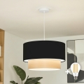 Brilagi - Lámpara colgante LED CERIA con cable 1xE27/40W/230V diámetro 50 cm negro/beige