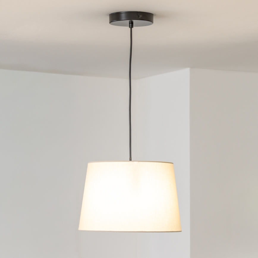 Brilagi - Lámpara colgante LED CERIA con cable 1xE27/40W/230V Ø 30 cm beige