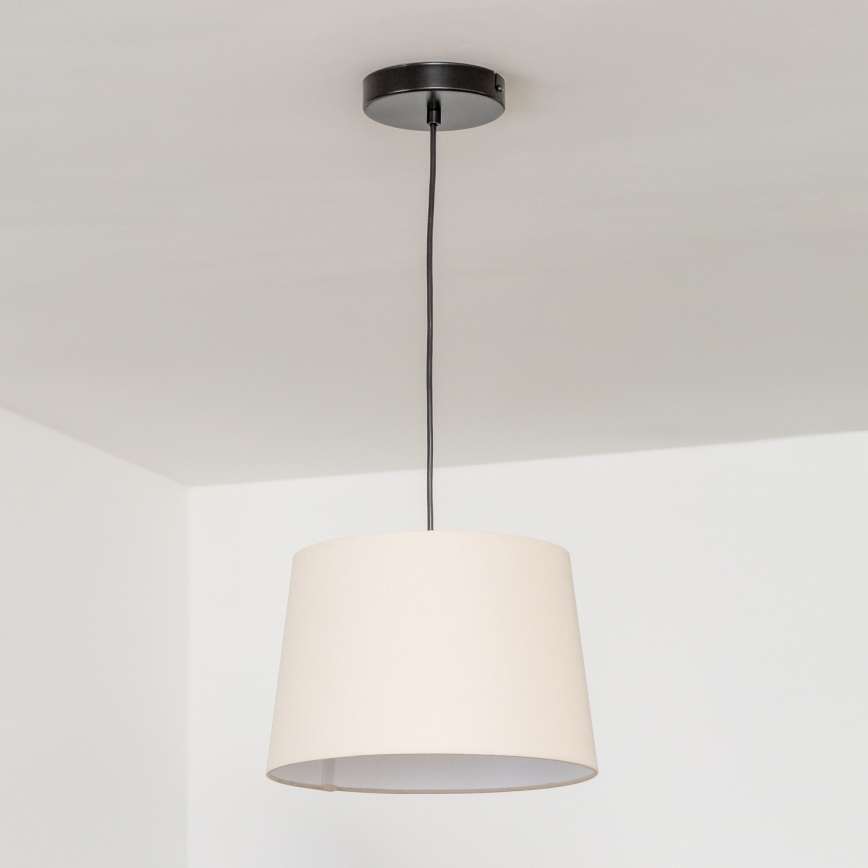 Brilagi - Lámpara colgante LED CERIA con cable 1xE27/40W/230V Ø 30 cm beige