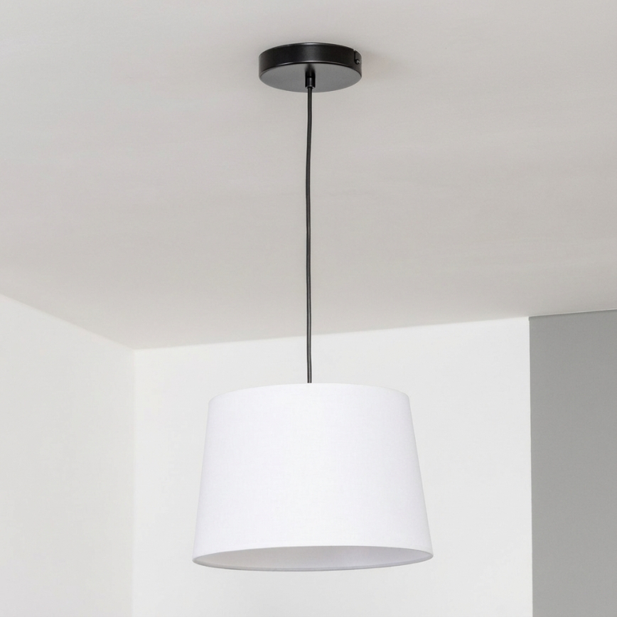 Brilagi - Lámpara colgante LED CERIA con cable 1xE27/40W/230V Ø 30 cm blanca