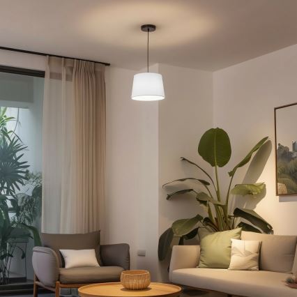 Brilagi - Lámpara colgante LED CERIA con cable 1xE27/40W/230V Ø 30 cm blanca