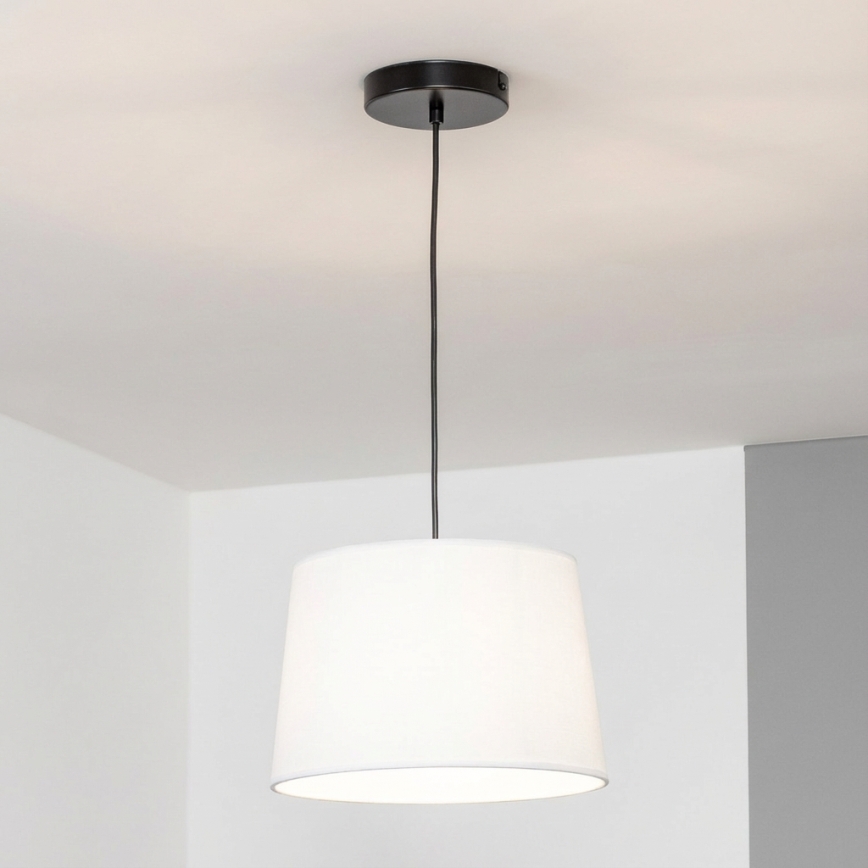 Brilagi - Lámpara colgante LED CERIA con cable 1xE27/40W/230V Ø 30 cm blanca