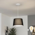Brilagi - Lámpara colgante LED CERIA con cable 1xE27/40W/230V Ø 30 cm negra